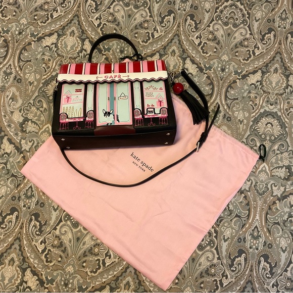 NWOT Rare Kate Spade Ma Cherrie Cafe Leather Satchel Bag - Picture 6 of 16